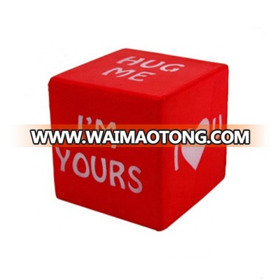 Bulk high quality cube stress ball promotion gift PU anti stress cube