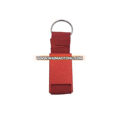 New promotion fabric metal key chain tag