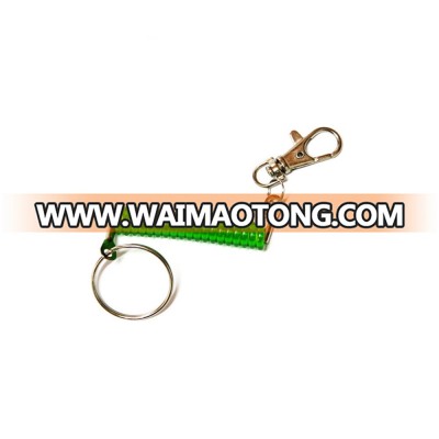 promotional custom plastic elastic spiral key rings