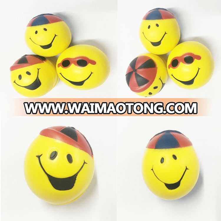 High quality anti stress PU Goffy smiley ball