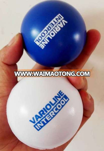 63mm dia round custom pu foam material stress ball,OEM round pu ball